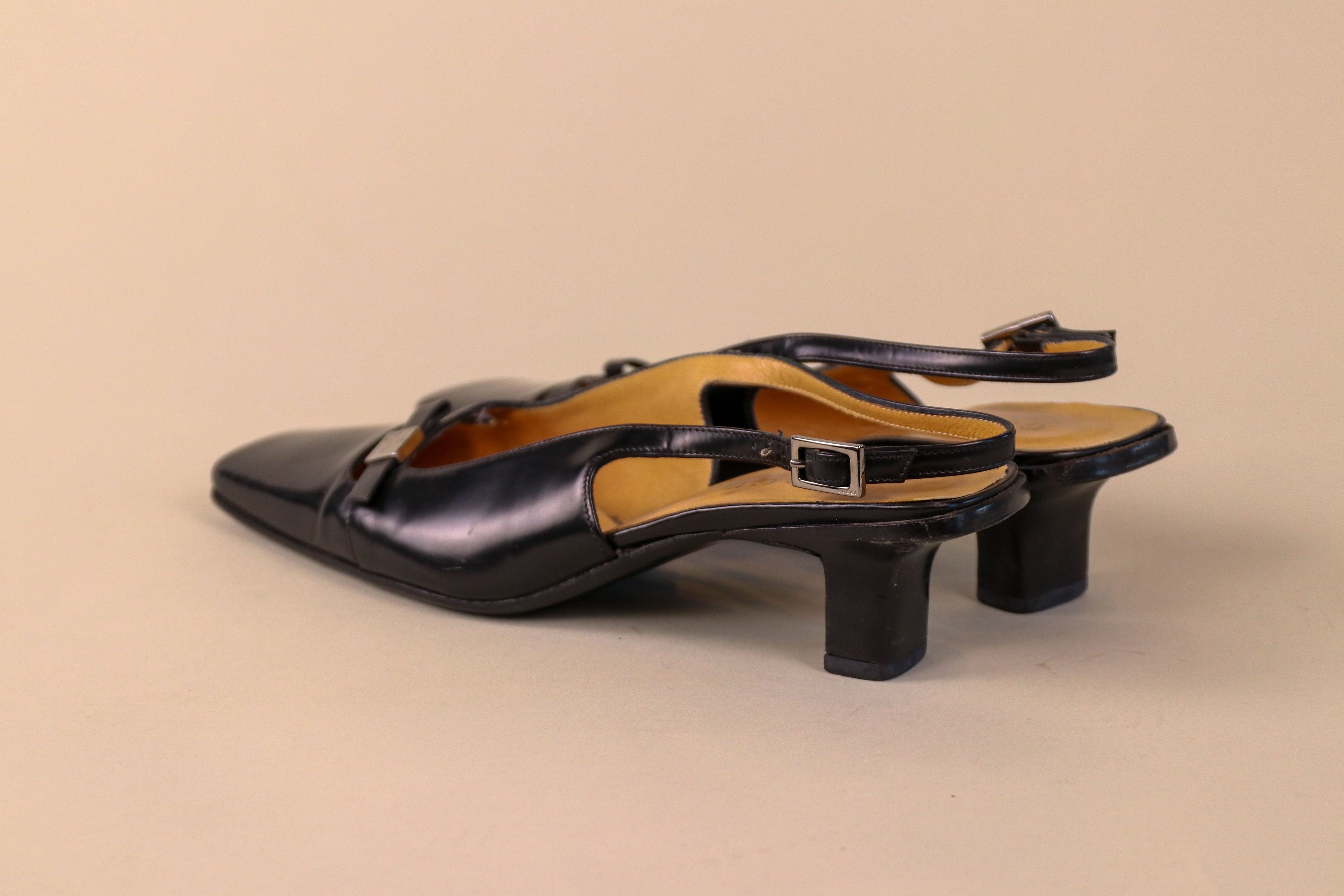 Gucci - Vintage Square Toe Sling Back – MADE by DWC