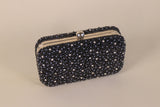 St Xavier - Black Mini Pearl Clutch