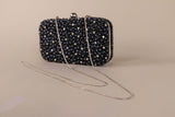 St Xavier - Black Mini Pearl Clutch