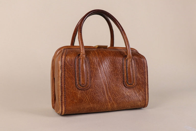 Vintage Lamprom Brown Leather Bag