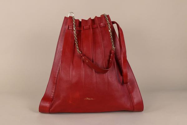 3:1 Phillip Lim - Brick Florence Large Pleated Drawstring Tote