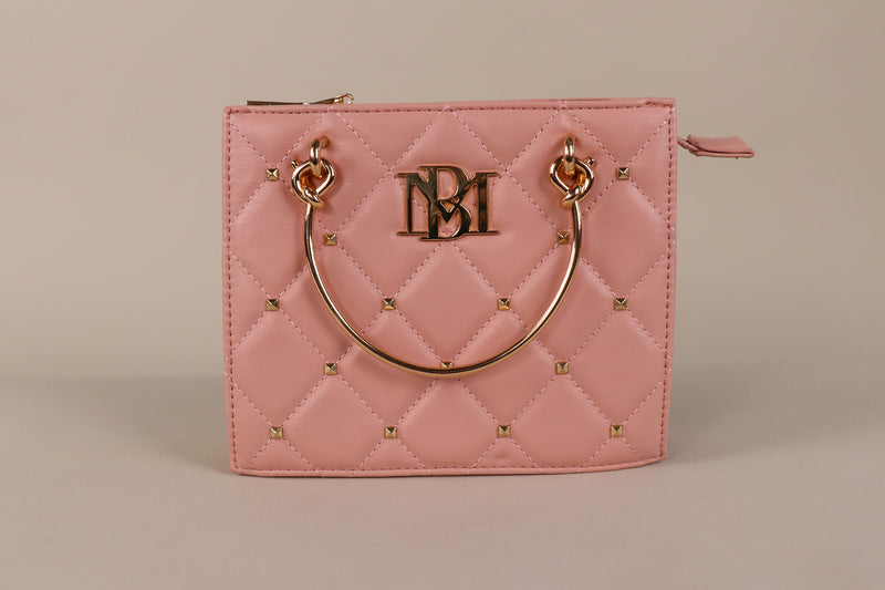 Badgley Mischka - Small Blush Quilted Tote