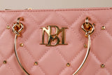 Badgley Mischka - Small Blush Quilted Tote