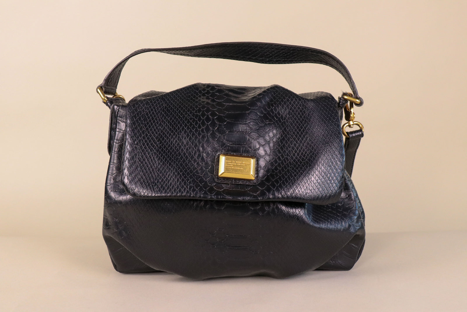 Vintage 90s y2k marc Jacobs black leather shoulder purse bag