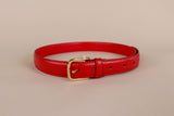 American Apparel - Red Leather Belt - XXS