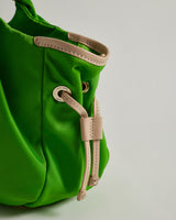 Kate Spade - Kelly Green Vinyl Bag with Tan Leather Trim