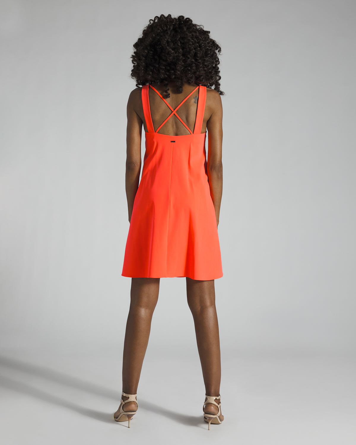 Armani Exchange - Neon Coral Cross Back Dress - 2 Armani Exchange - Neon Coral Cross Back Dress - 2