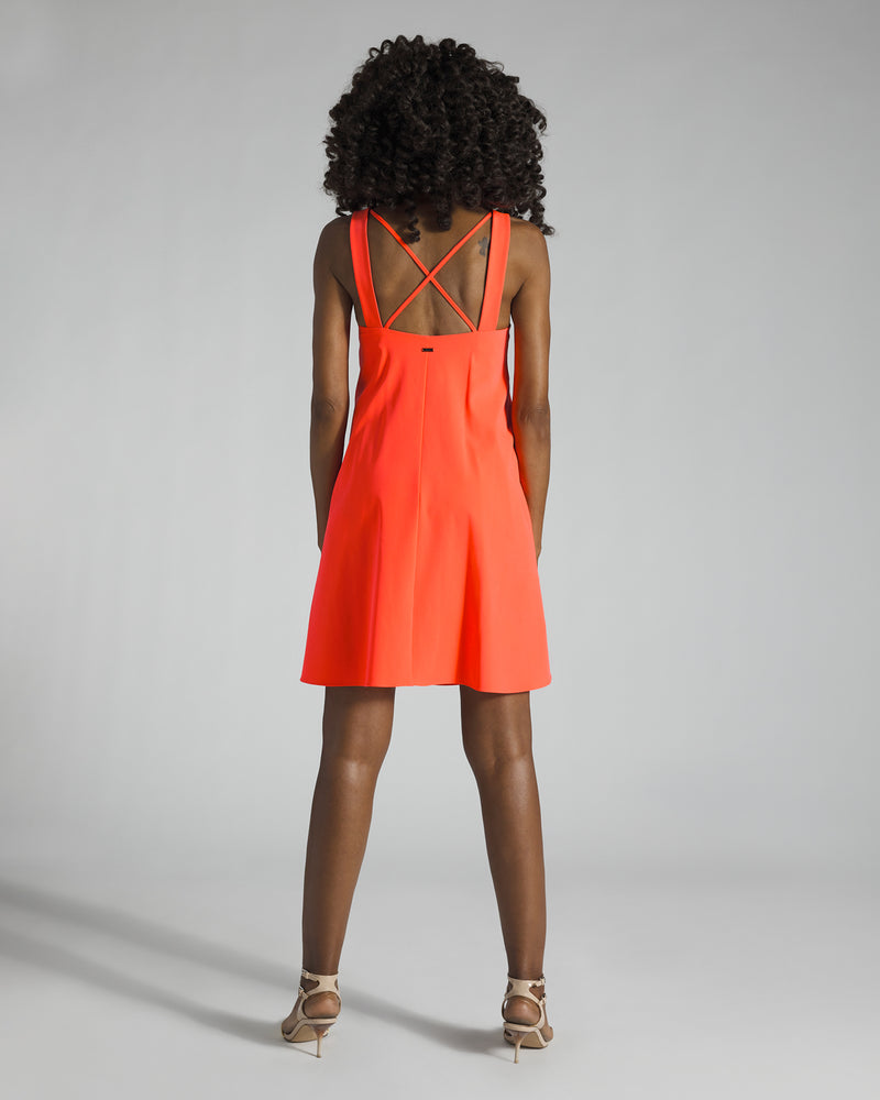 Armani Exchange - Neon Coral Cross Back Dress - 2