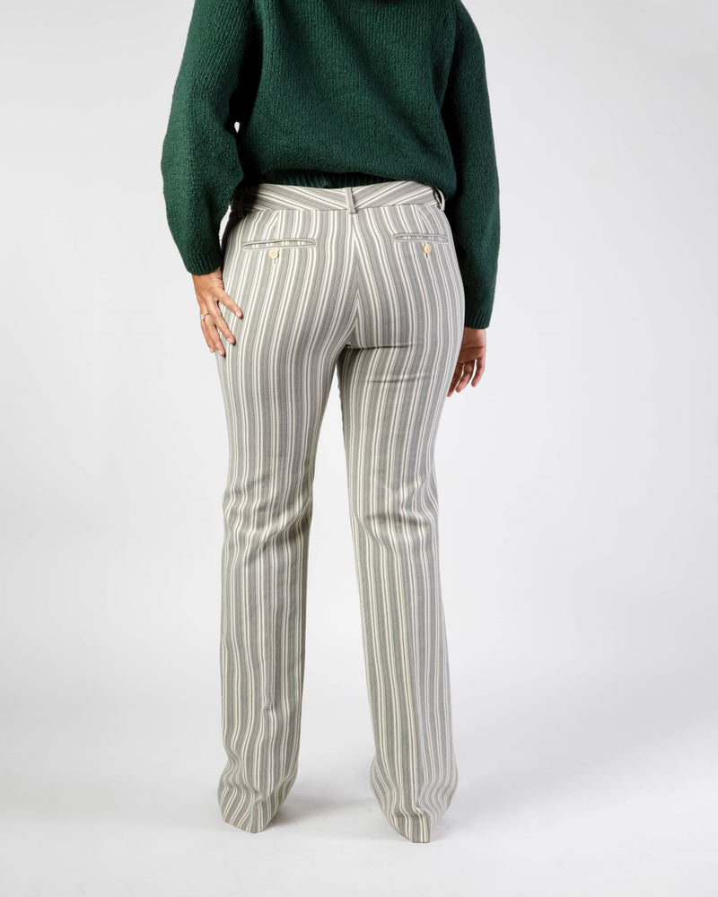 Theory x Bergdorf Goodman - Striped Wide Leg Trouser - 10