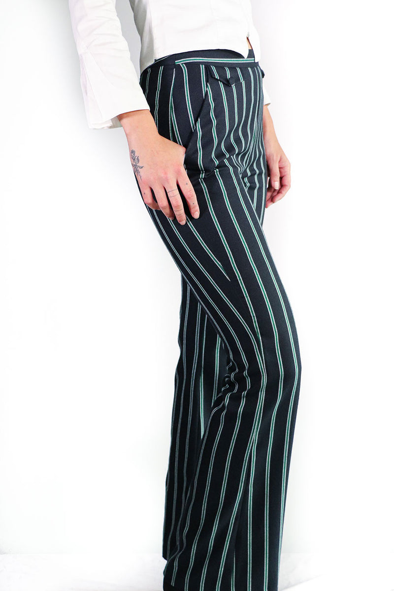 Buy Fablestreet Off White Striped Straight Fit Mid Rise Pants for Women's  Online @ Tata CLiQ