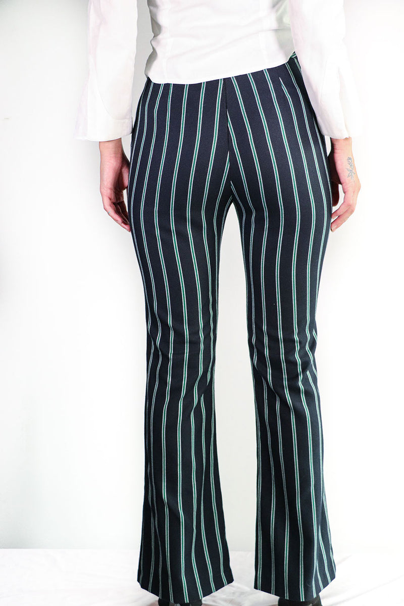 Pinstripe trousers - OPPOSTI Black/Cream | Womens Luisa Spagnoli Pants -  busoga