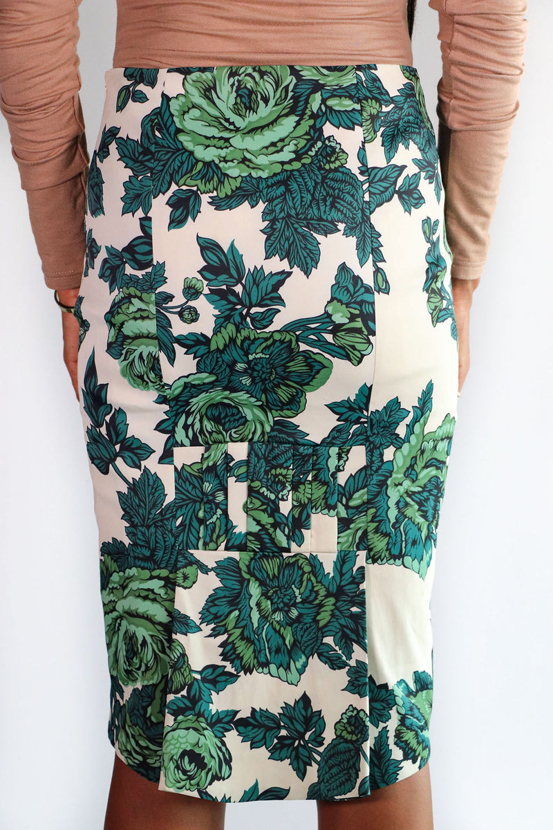 Karen Millen - Green Floral Pencil Skirt - 4