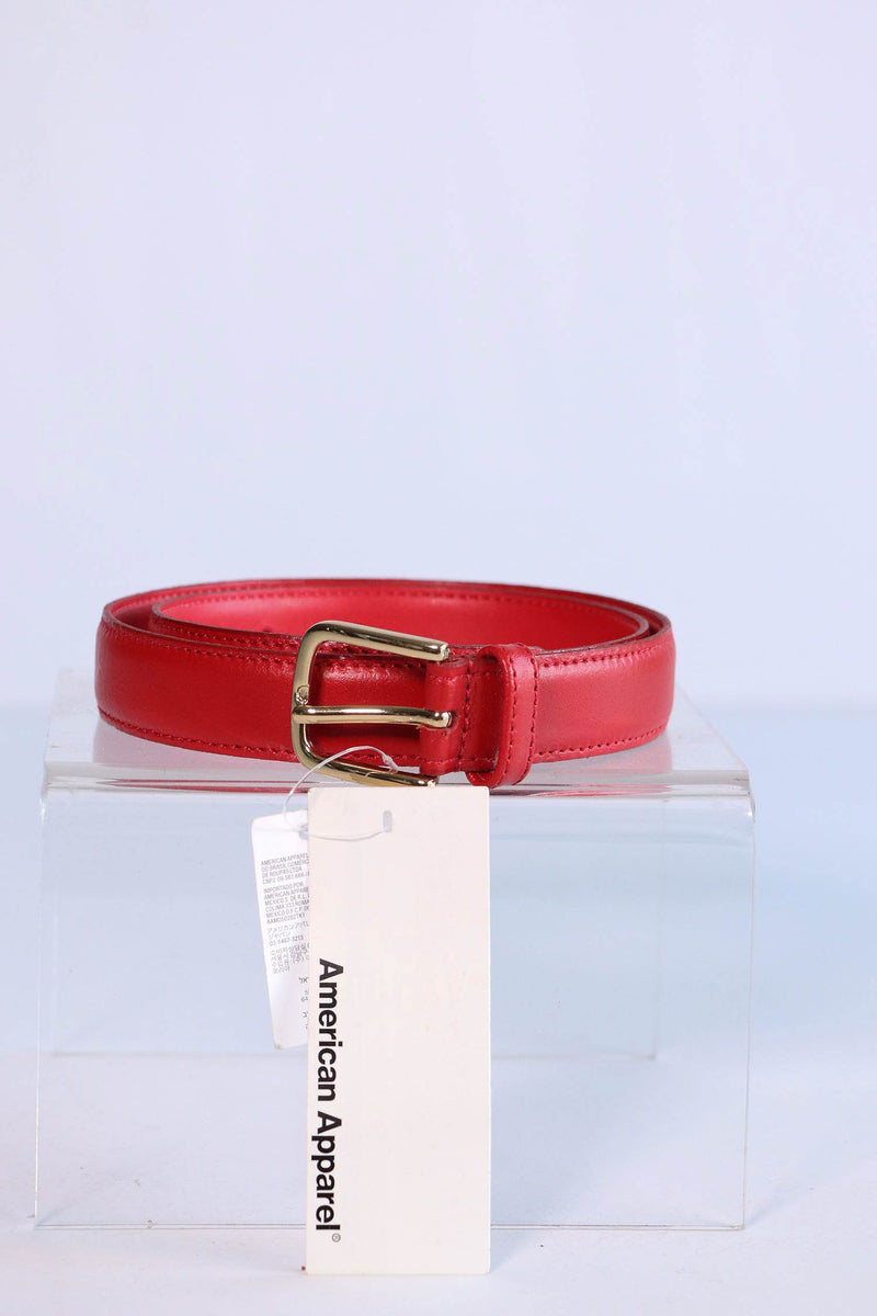American Apparel - Red Leather Belt - XXS