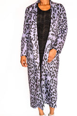 Order Plus - Lavender Leopard Jacket - L