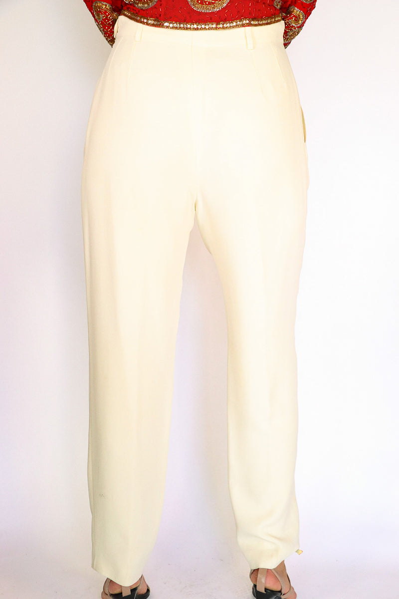 Escada - Vintage Cream Pants - 40 – MADE by DWC