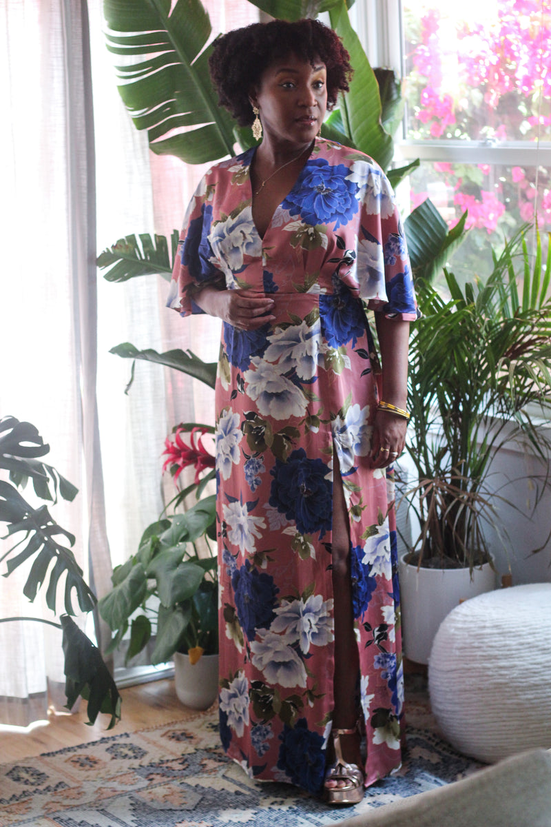 Truth + Wisdom - Empress Blush Floral Maxi Dress - S & L