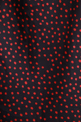 Nasty Gal - Relaxed Navy Blue and Red Polka Dot Skirt - 14