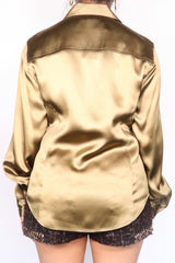 Vintage Saks Fifth Avenue - Bronze Silk Blouse - 4