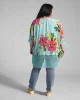 Trina Turk - Floral Fringed Cover Up - L