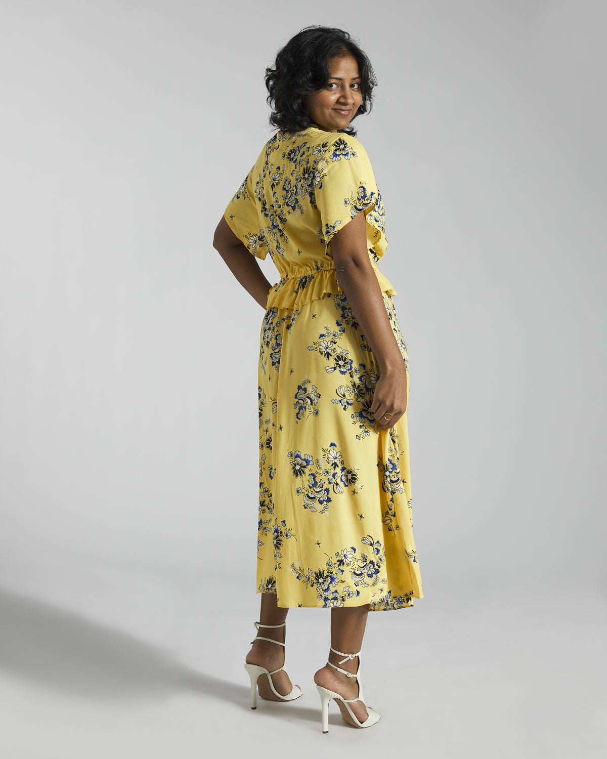 Ann Taylor Boho Floral Midi Dress Size 10